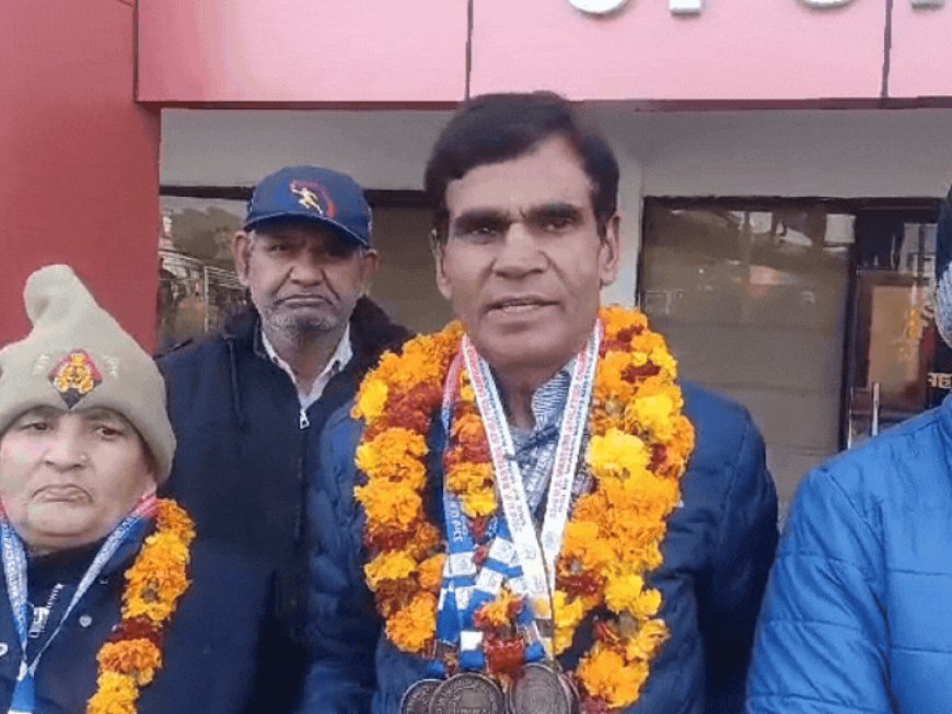 सहारनपुर के खिलाड़ियों ने जीते 7 पदक:वाराणसी में हुई 33वीं उत्तर प्रदेश मास्टर्स एथलेटिक्स प्रतियोगिता