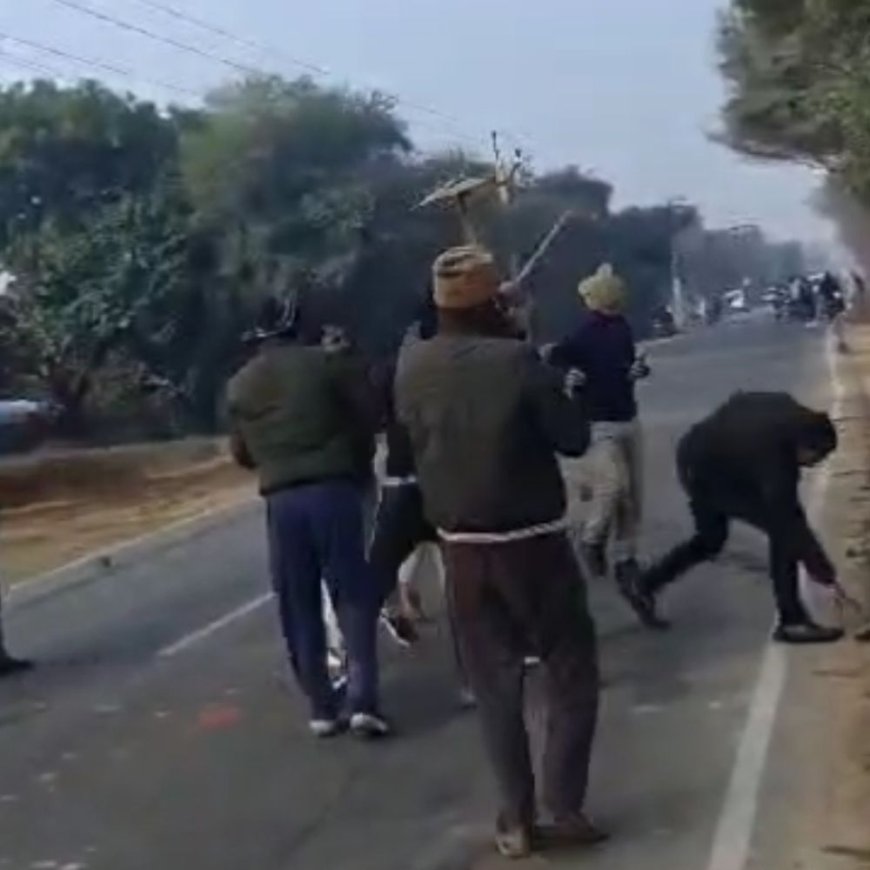 जमीनी विवाद पर हिंसक झड़प:जिला पंचायत सदस्य समेत दो पक्षों में पथराव और फायरिंग, पुलिस तैनात