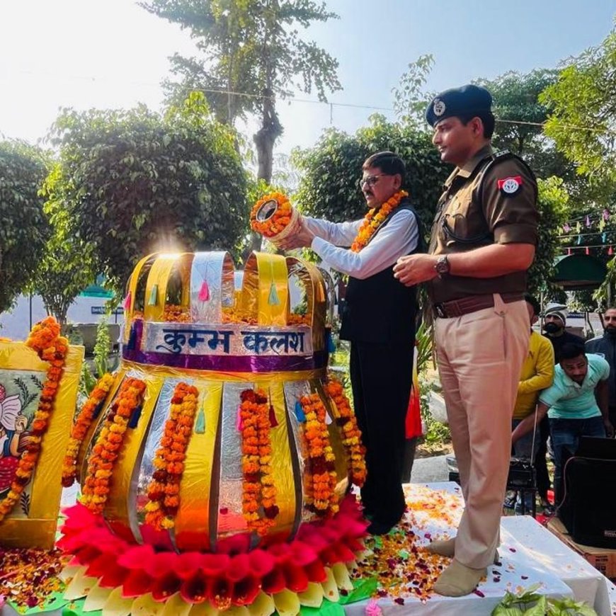 महाकुंभ के जल से गाजियाबाद जेल के कैदियों का स्नान:त्रिवेणी के पवित्र जल से बना कुंभ कलश, 4000 कैदी लगाएंगे डुबकी