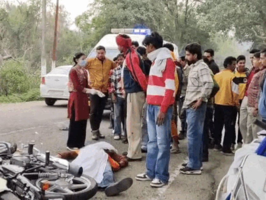 हिमाचल में अमृतसर के श्रद्धालु की मौत:ट्राले को बचाने के चक्कर में 3 बाइक टकराई, 2 घायल; चिंतपूर्णी मंदिर के दर्शन करने आए थे