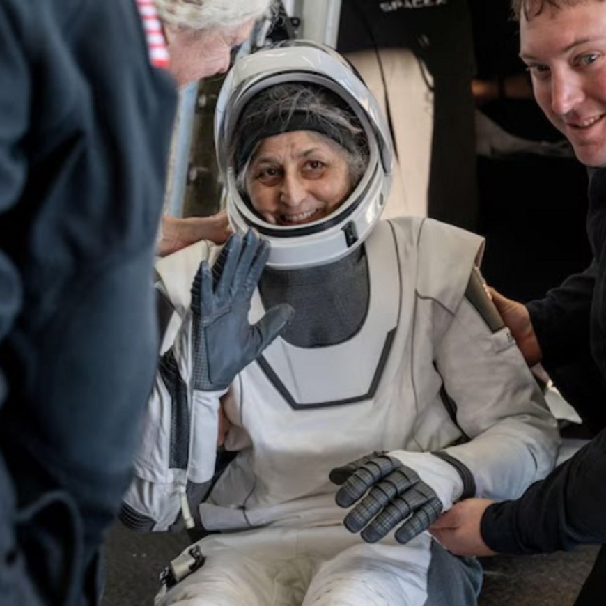 सुनीता के स्पेसक्राफ्ट की 28000 KMPH से वातावरण में एंट्री:घर्षण से तापमान 1600 डिग्री सेल्सियस पहुंच गया था; VIDEO में पूरा सफर