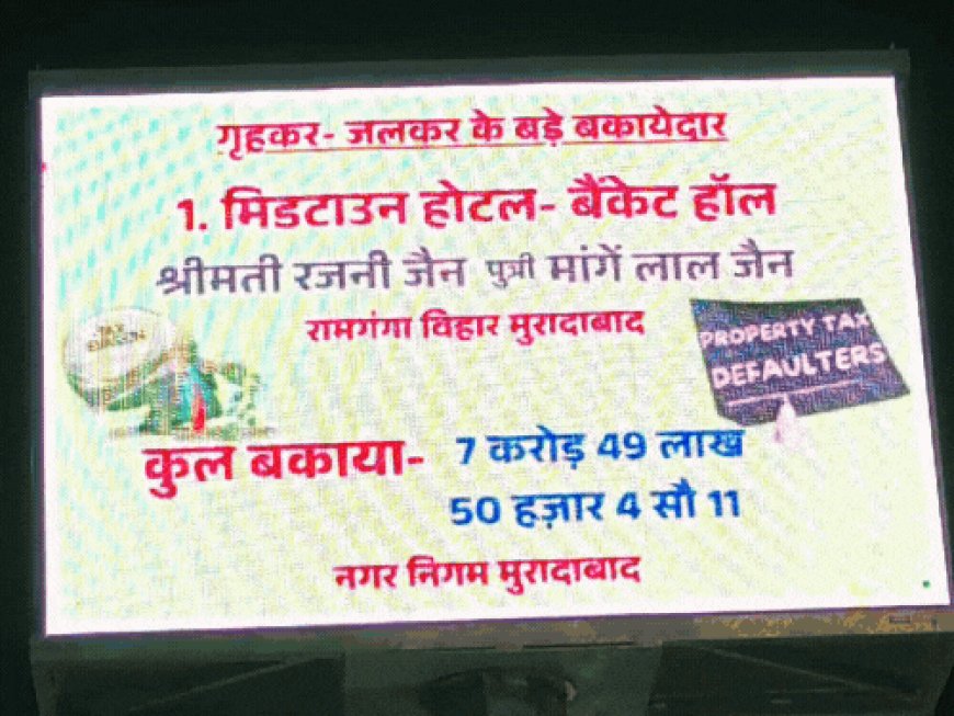 बड़े बकाएदारों के आगे सरेंडर, छोटों पर दादागीरी:मुरादाबाद नगर निगम बडे़ टैक्स बकाएदारों पर नहीं ले सका एक्शन, छोटे बकाएदारों की 24 प्रॉपर्टी सील