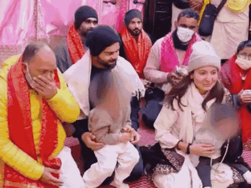 विराट कोहली प्रेमानंद महाराज से मिलने वृंदावन पहुंचे:पत्नी अनुष्का भी साथ; कल टेस्ट क्रिकेट से संन्यास का ऐलान किया था