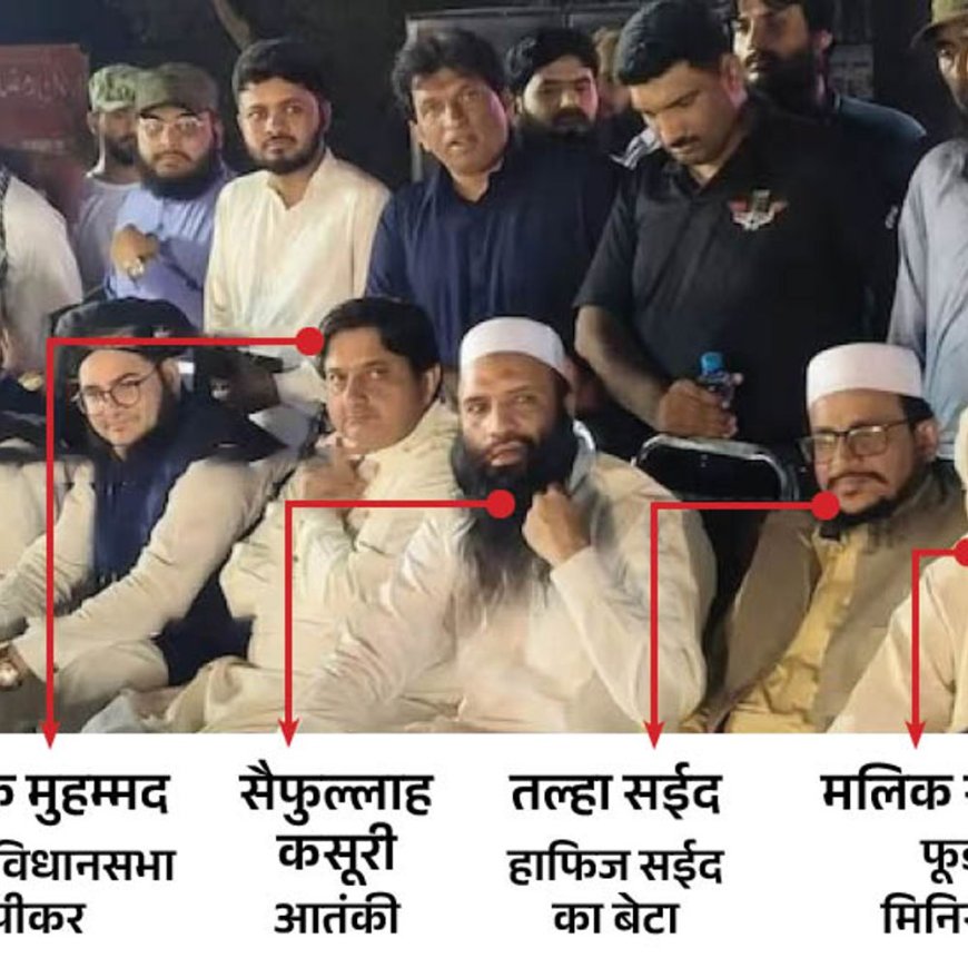 पाकिस्तानी मंत्रियों के साथ पहलगाम हमले का मास्टरमाइंड दिखा:लश्कर का को-फाउंडर भी था; फूड मिनिस्टर बोले- हाफिज सईद जैसे लोग पाकिस्तानियों के प्रतिनिधि