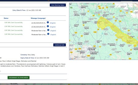 उत्तराखंड मौसम: अगले 3 घंटों में बारिश का येल्लो अलर्ट