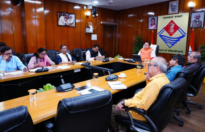 सीएम धामी: ई-बस सेवा जल्द शुरू हो, ग्रीन सेस व ई-वी चार्जिंग पर तेज़ी से काम हो
