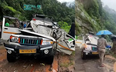 कोटद्वार भूस्खलन घटना: बारिश ने किया बर्बाद, सिद्धबली मंदिर के पास बोलेरो पर गिरा बोल्डर, दो की मौत, कई घायल!