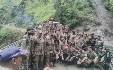 लिमच्यागाड़ में वैली ब्रिज का निर्माण: धराली आपदा के बाद सड़क संपर्क बहाल