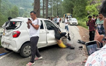 मोरी में भयानक दुर्घटना - यूटिलिटी को रास्ता देते समय कार सवार की सिर धड़ से अलग हुआ