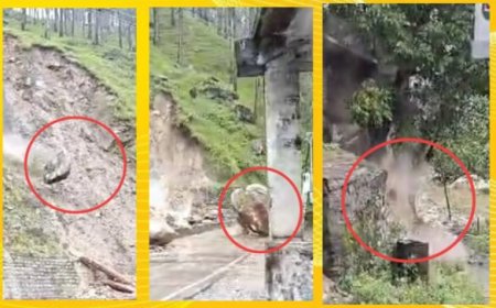 उत्तरकाशी: पुरोला बाजार की पार्किंग बनी खतरा, गिरते बोल्डर और दरकते पहाड़