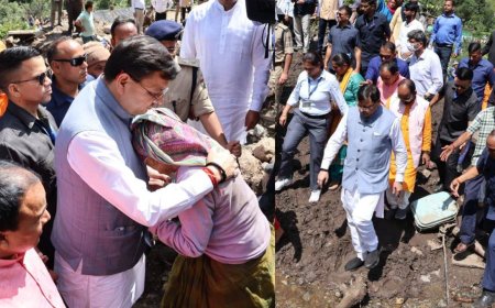 मुख्यमंत्री धामी ने नंदानगर में आपदाग्रस्त क्षेत्रों का दौरा, मृतकों के परिजनों को 5 लाख का मुआवजा