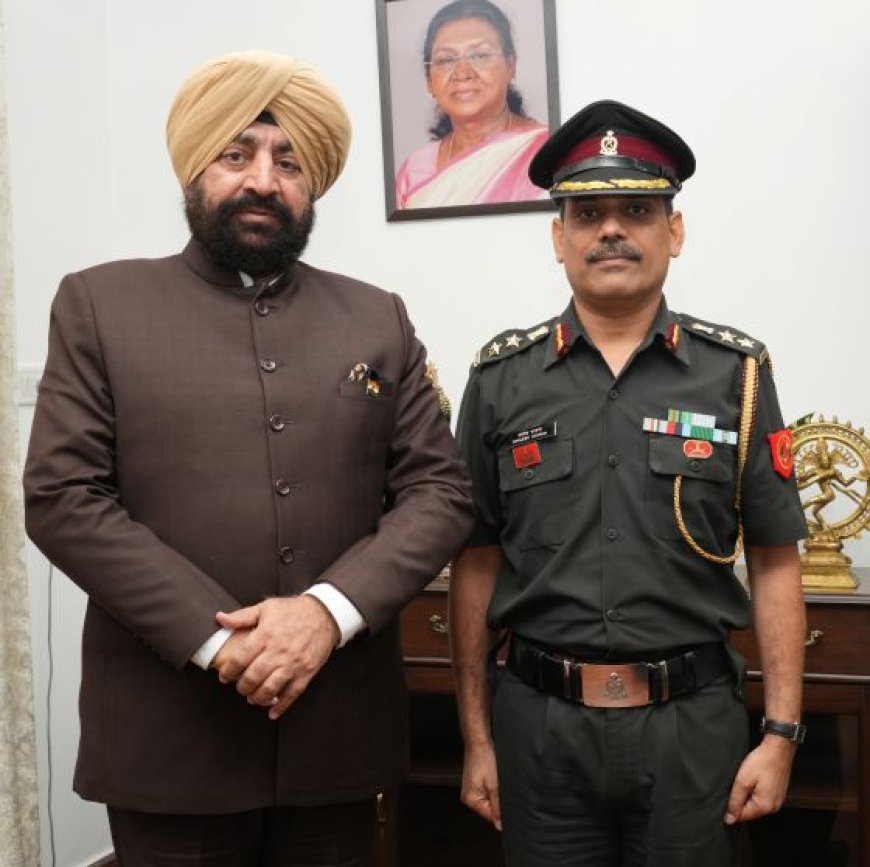 कर्नल संजीव दत्ताना की राज्यपाल से शिष्टाचार भेंट, निःशुल्क डेंटल कैंप की घोषणा