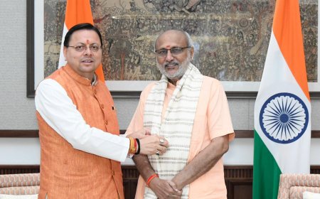 मुख्यमंत्री धामी ने उपराष्ट्रपति सी पी राधाकृष्णन से भेंट कर दी शुभकामनाएँ