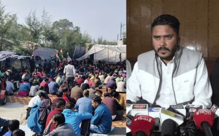 नियमितीकरण पर उपनलकर्मियों-बेरोजगार संघ में आर पार, आंदोलन कर रहे उपनलकर्मियों ने राम कंडवाल के खिलाफ की नारेबाजी