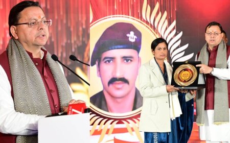 मुख्यमंत्री ने शहीद सैनिकों के परिजनों को किया सम्मानित, कहा शहीदों के लिए दिल में हमेशा सम्मान