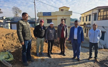 एमडी पीसी ध्यानी ने खर्ककार्की में निर्मित महिला सशक्तीकरण प्रोद्यौगिकी केन्द्र का भ्रमण करने के बाद  बहादराबाद में चिन्हित भूमि का रात्रि 10:00 बजे किया निरीक्षण