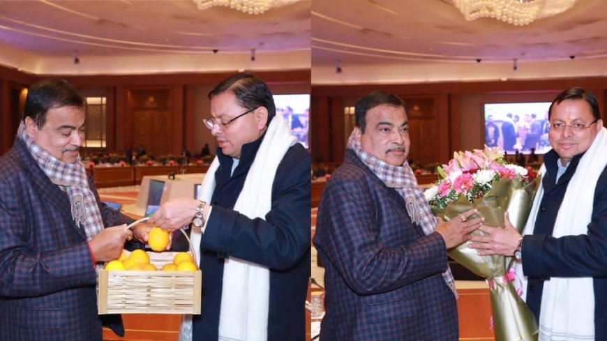 CM धामी ने केंद्रीय मंत्री गडकरी से की मांग, ऋषिकेश बाईपास, अल्मोड़ा-पनार-घाट, ज्योलिकोट-कर्णप्रयाग मार्गों का हो निर्माण