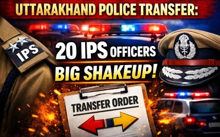 उत्तराखंड पुलिस में बड़ा प्रशासनिक फेरबदल, 20 आईपीएस अधिकारियों के तबादले, यहाँ देखें पूरी लिस्ट…