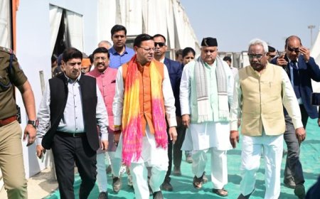 केन्द्रीय मंत्री के भ्रमण कार्यक्रम की तैयारियों का मुख्यमंत्री ने किया स्थलीय निरीक्षण