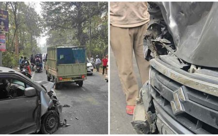 हल्द्वानी-रामनगर मार्ग पर सड़क हादसा: कारों की आमने-सामने जोरदार टक्कर