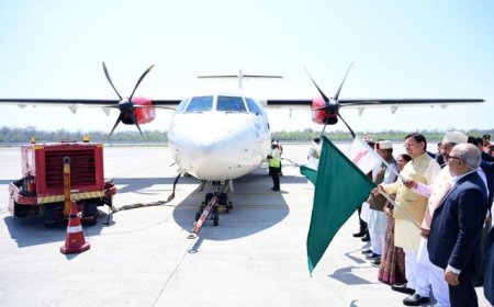मुख्यमंत्री ने किया विमान सेवा का शुभारंभ