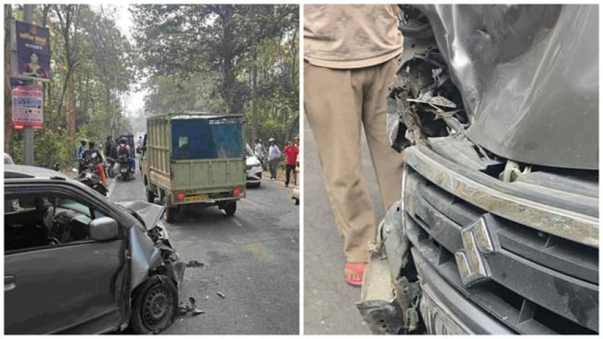 हल्द्वानी-रामनगर मार्ग पर सड़क हादसा: कारों की आमने-सामने जोरदार टक्कर
