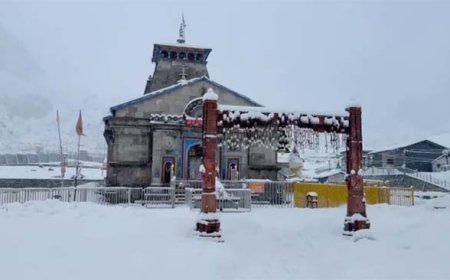केदारनाथ में बर्फबारी का असर, मौसम विभाग ने जारी की चेतावनी