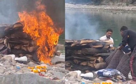 श्रीनगर गढ़वाल में बेटी के अंतिम संस्कार की विषम परिस्थिति: गीली लकड़ी और डीजल का प्रयोग