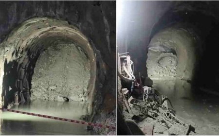 ऋषिकेश कर्णप्रयाग रेलवे लाइन: रुद्रप्रयाग में सुरंग के अंदर मिट्टी धंसी, पानी के साथ आया मलबा, मची अफरा तफरी