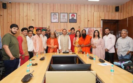 मुख्यमंत्री पुष्कर सिंह धामी ने आध्यात्मिक फिल्म के प्रोमो और पोस्टर का लोकार्पण किया