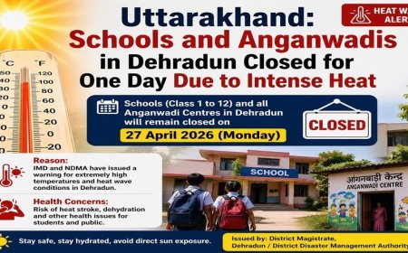 उत्तराखंड: गर्मी के प्रकोप से बचने के लिए देहरादून में स्कूल और आंगनबाड़ी एक दिन बंद