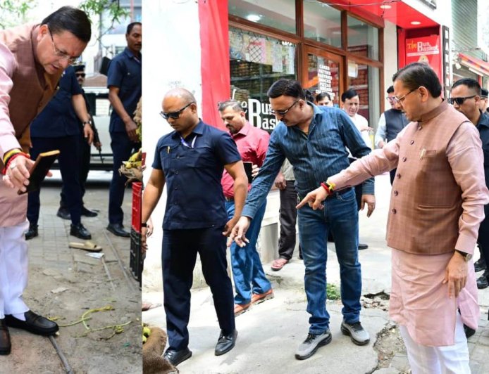 मुख्यमंत्री पुष्कर सिंह धामी ने खुद ग्राउंड पर जाकर समस्याओं का समाधान किया, वीडियो कॉल से अधिकारियों को दिखाया हकीकत