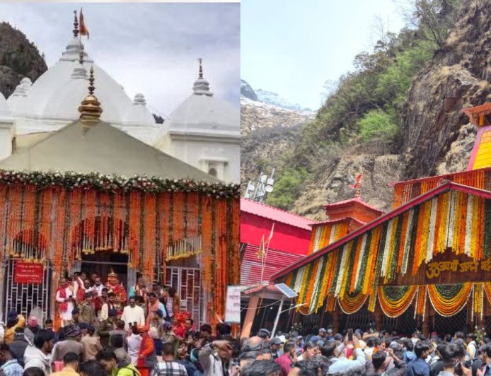 चारधाम यात्रा का प्रारंभ: गंगोत्री एवं यमुनोत्री धाम के कपाट खुले, CM धामी ने की पूजा