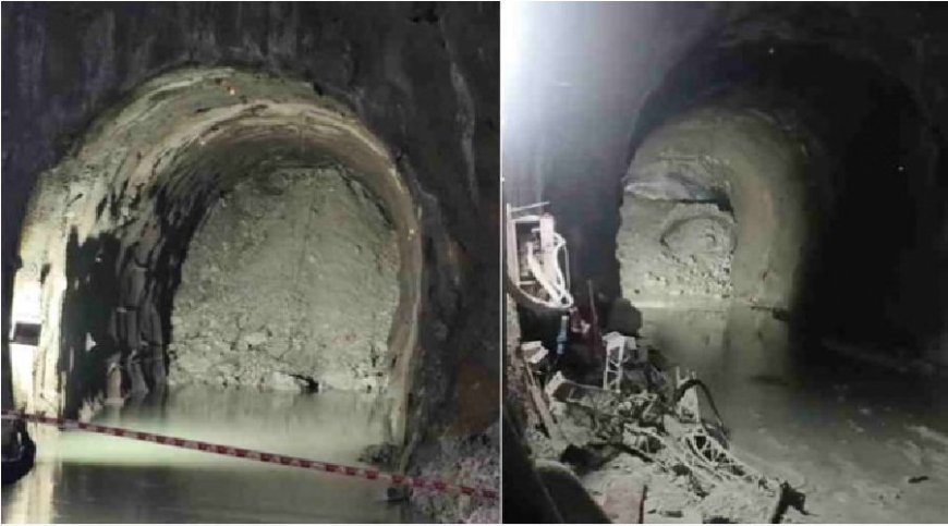 ऋषिकेश कर्णप्रयाग रेलवे लाइन: रुद्रप्रयाग में सुरंग के अंदर मिट्टी धंसी, पानी के साथ आया मलबा, मची अफरा तफरी