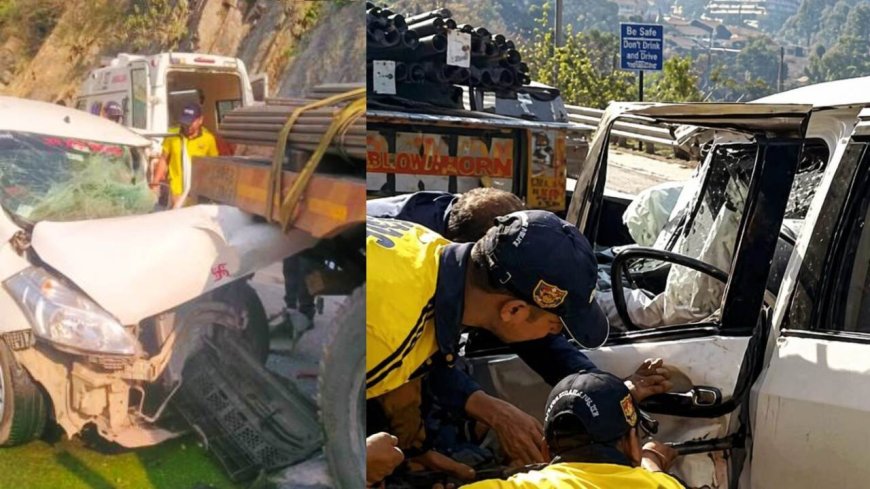 दिल्ली से शादी में पौड़ी आ रहे परिवार का भयानक सड़क हादसा, एक महिला की मौत और सात घायल