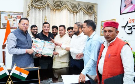 मुख्यमंत्री धामी की आवास पर तीन विधायक की महत्वपूर्ण भेंट