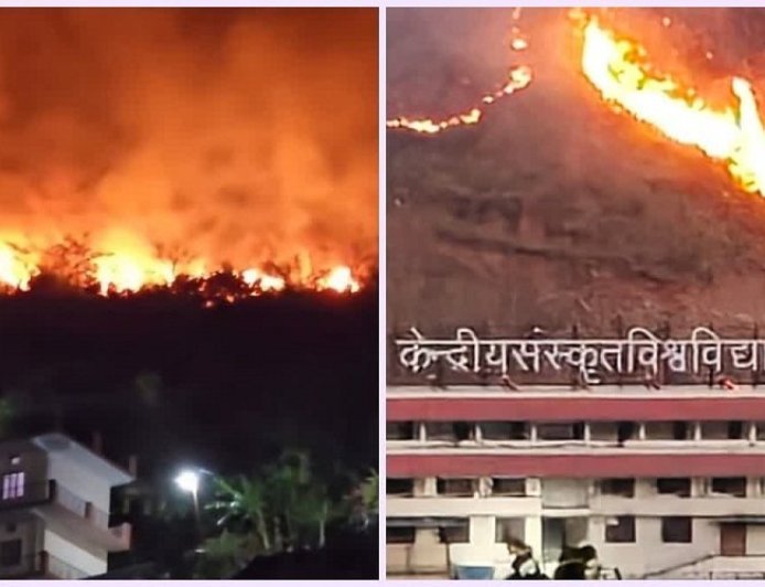 उत्तराखंड में भीषण जंगल की आग ने दहशत फैलाई, विश्वविद्यालय परिसर तक पहुंचीं लपटें