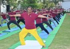 अन्तराष्ट्रीय योग दिवस पर पिटकुल में निदेशक पी0सी0 ध्यानी के नेतृत्व में सामूहिक योगाभ्यास