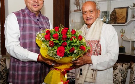 उत्तराखंड के पूर्व मुख्यमंत्री श्री भगत सिंह कोश्यारी को "पद्म भूषण" मिलने पर मुख्यमंत्री पुष्कर सिंह धामी ने दी बधाई