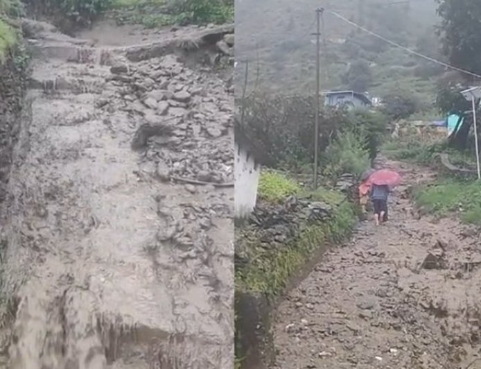 ज्योतिर्मठ के किमाणा गांव में मूसलाधार बारिश से मलबा, दो परिवार सुरक्षित स्थल पर शिफ्ट