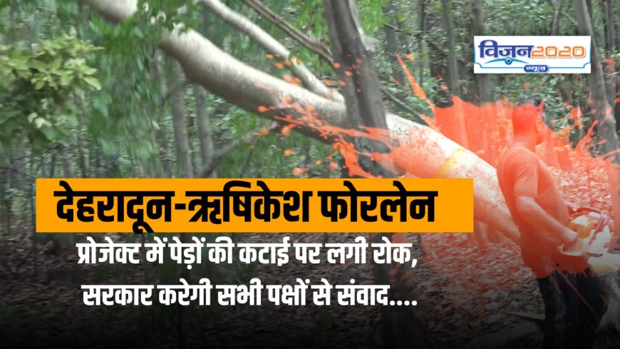 देहरादून-ऋषिकेश फोरलेन परियोजना में पेड़ों की कटाई पर रोक, सरकार सभी से करेगी संवाद