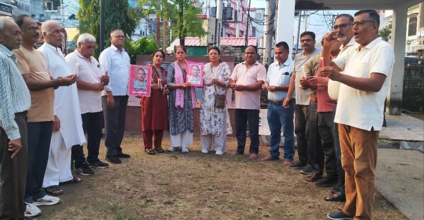 लखनपुर: दयानंद टम्टा की हत्या के खिलाफ श्रद्धांजलि सभा और कैंडल मार्च का आयोजन