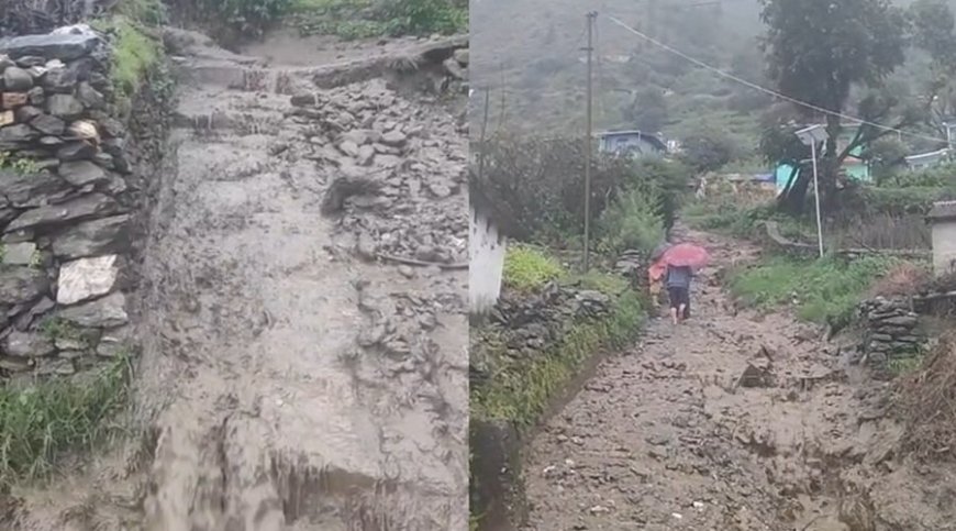 ज्योतिर्मठ के किमाणा गांव में मूसलाधार बारिश से मलबा, दो परिवार सुरक्षित स्थल पर शिफ्ट