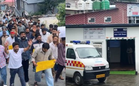 पौड़ी: निजी अस्पताल में प्रसूता और नवजात की मौत से फैला हंगामा, प्रदर्शनकारियों ने निकाला जुलूस