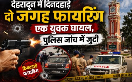 देहरादून में दिनदहाड़े फायरिंग की दो घटनाएँ, एक युवक घायल, पुलिस जांच में जुटी