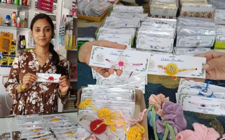 सास-बहू ने मिलकर शुरू किया राखी का स्वरोजगार, रक्षाबंधन के त्योहार पर बढ़ी बिक्री