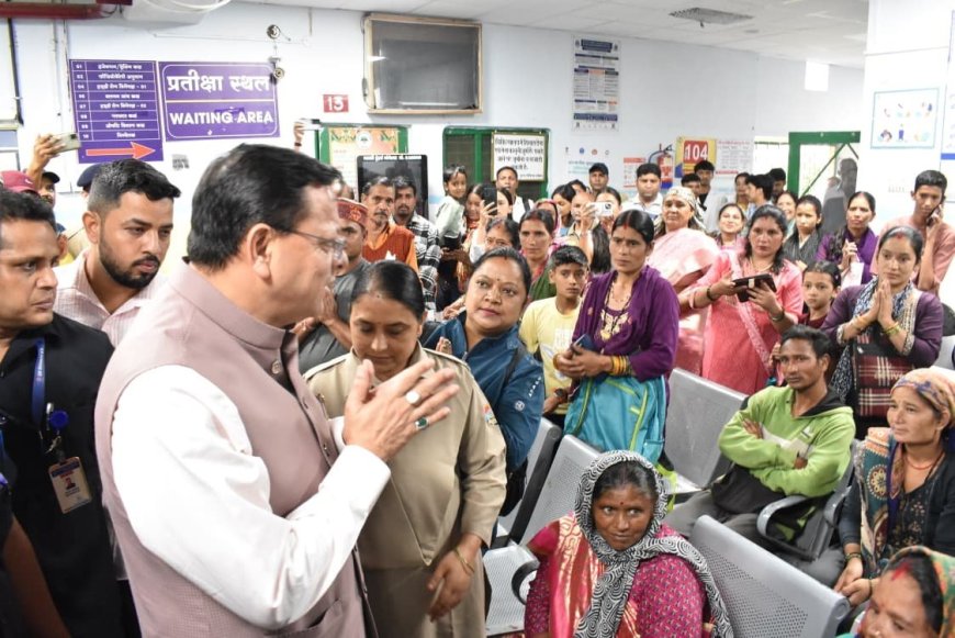 मुख्यमंत्री ने पीपलकोटी टनल हादसा श्रमिकों से मिले।