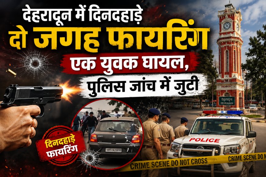 देहरादून में दिनदहाड़े फायरिंग की दो घटनाएँ, एक युवक घायल, पुलिस जांच में जुटी