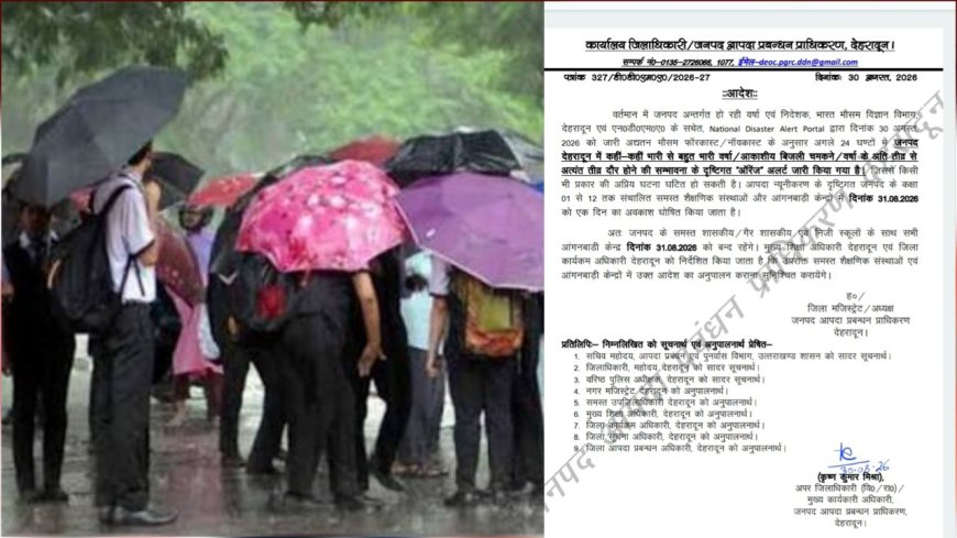 भारी बारिश का ऑरेंज अलर्ट, सोमवार को इन जिलों में बंद रहेंगे स्कूल