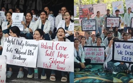 सरकारी मेडिकल कॉलेजों में MBBS इंटर्न डॉक्टरों की हड़ताल दूसरे दिन भी जारी, स्टाइपेंड बढ़ाने की कर रहे मांग